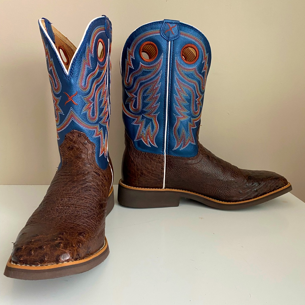 Twisted X Size 10d Smooth Ostrich New Never Worn
